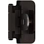Amerock Functional Hardware 3/8 Inch Inset Surface Mount Cabinet Door Hinge with 105 Degree Opening Angle and Self Close Function - Pair Oil Rubbed Bronze