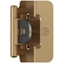 Amerock Functional Hardware 1/2 Inch Overlay Surface Mount Cabinet Door Hinge with 105 Degree Opening Angle and Self Close Function - Pair Champagne Bronze