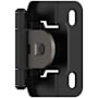 Amerock Functional Hardware 1/2 Inch Overlay Wrap Cabinet Door Hinge with 105 Degree Opening Angle and Self Close Function - Pair Matte Black