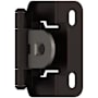 Amerock Functional Hardware 1/2 Inch Overlay Wrap Cabinet Door Hinge with 105 Degree Opening Angle and Self Close Function - Pair Oil Rubbed Bronze