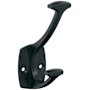 Amerock Vicinity Double Robe Hook Matte Black