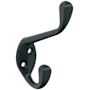 Amerock Noble Double Robe Hook Matte Black