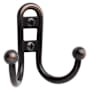 Amerock Single Hooks Double Robe Hook Oil Rubbed Bronze