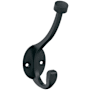 Amerock Adare Double Robe Hook Matte Black