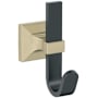 Amerock Burbank Single Robe Hook Matte Black / Golden Champagne