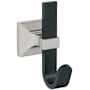 Amerock Burbank Single Robe Hook Matte Black / Satin Nickel
