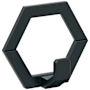 Amerock Prismo Single Robe Hook Matte Black