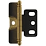 Amerock Functional Hardware Full Inset Wrap Cabinet Door Hinge with 105 Degree Opening Angle - Single Hinge Antique Brass