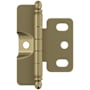 Amerock Functional Hardware Full Inset Wrap Cabinet Door Hinge with 105 Degree Opening Angle - Single Hinge Golden Champagne