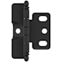 Amerock Functional Hardware Full Inset Wrap Cabinet Door Hinge with 105 Degree Opening Angle - Single Hinge Matte Black