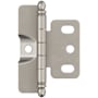 Amerock Functional Hardware Full Inset Wrap Cabinet Door Hinge with 105 Degree Opening Angle - Single Hinge Satin Nickel