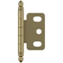 Amerock Functional Hardware Full Inset Wrap Cabinet Door Hinge with 105 Degree Opening Angle - Single Hinge Golden Champagne
