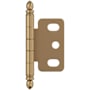 Amerock Functional Hardware Full Inset Wrap Cabinet Door Hinge with 105 Degree Opening Angle - Single Hinge Champagne Bronze
