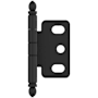 Amerock Functional Hardware Full Inset Wrap Cabinet Door Hinge with 105 Degree Opening Angle - Single Hinge Matte Black