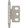 Amerock Functional Hardware Full Inset Wrap Cabinet Door Hinge with 105 Degree Opening Angle - Single Hinge Satin Nickel