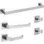 Anzzi 5 Piece Bathroom Hardware Set Brushed Nickel