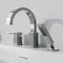 Anzzi Nite Deck Mounted Roman Tub Filler with Built-In Diverter - Includes Hand Shower Polished Chrome