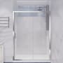 Anzzi Halberd 72" High x 48" Wide Sliding Framed Shower Door with Clear Glass Chrome