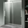 Anzzi Stellar 76" High x 60" Wide Sliding Frameless Shower Door with Clear Glass Polished Chrome