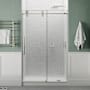 Anzzi 76" High x 60" Wide Sliding Frameless Shower Door with Clear Glass Brushed Nickel