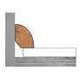 APC Cork Assortment 78" Quarter Round For Use With APC-ATHENE-A Cork Flooring (Maple Wood Stained to Match) Athene Natural
