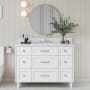 Ariel Monroe 48-1/4" Free Standing Single Basin Vanity Set with Cabinet and Quartz Vanity Top White