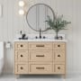 Ariel Monroe 48-1/4" Free Standing Single Basin Vanity Set with Cabinet and Quartz Vanity Top White Oak