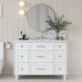 Ariel Monroe 49" Free Standing Single Basin Vanity Set with Cabinet and Quartz Vanity Top White