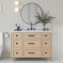 Ariel Monroe 49" Free Standing Single Basin Vanity Set with Cabinet and Quartz Vanity Top White Oak