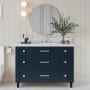 Ariel Monroe 48" Free Standing Single Basin Vanity Set with Cabinet and Quartz Vanity Top Midnight Blue
