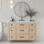 Ariel Monroe 48" Free Standing Single Basin Vanity Set with Cabinet and Quartz Vanity Top White Oak
