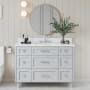Ariel Monroe 48" Free Standing Single Basin Vanity Set with Cabinet and Quartz Vanity Top Grey