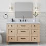 Ariel Monroe 54" Free Standing Single Basin Vanity Set with Cabinet and Quartz Vanity Top Oak