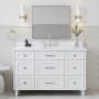 Ariel Monroe 54" Free Standing Single Basin Vanity Set with Cabinet and Quartz Vanity Top White