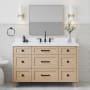 Ariel Monroe 54" Free Standing Single Basin Vanity Set with Cabinet and Quartz Vanity Top White Oak