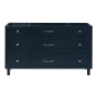 Ariel Monroe 60" Double Free Standing Vanity Cabinet Only - Less Vanity Top Midnight Blue