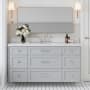 Ariel Monroe 60" Free Standing Single Basin Vanity Set with Cabinet and Quartz Vanity Top Grey