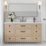 Ariel Monroe 60" Free Standing Single Basin Vanity Set with Cabinet and Quartz Vanity Top White Oak