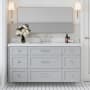 Ariel Monroe 60" Free Standing Single Basin Vanity Set with Cabinet and Quartz Vanity Top Grey