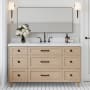 Ariel Monroe 60" Free Standing Single Basin Vanity Set with Cabinet and Quartz Vanity Top White Oak