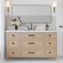 Ariel Monroe 60" Free Standing Single Basin Vanity Set with Cabinet and Quartz Vanity Top White Oak