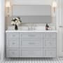Ariel Monroe 61" Free Standing Single Basin Vanity Set with Cabinet and Quartz Vanity Top Grey