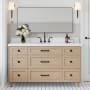 Ariel Monroe 61" Free Standing Single Basin Vanity Set with Cabinet and Quartz Vanity Top White Oak