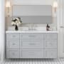 Ariel Monroe 60" Free Standing Single Basin Vanity Set with Cabinet and Quartz Vanity Top Grey