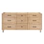 Ariel Monroe 72" Double Free Standing Vanity Cabinet Only - Less Vanity Top Oak