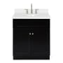 Ariel Hamlet 31" Free Standing Single Basin Vanity Set with Cabinet and Quartz Vanity Top Black / Pure White Top