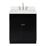 Ariel Hamlet 30" Free Standing Single Basin Vanity Set with Cabinet and Quartz Vanity Top Black / Pure White Top