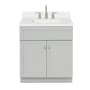 Ariel Hamlet 30" Free Standing Single Basin Vanity Set with Cabinet and Quartz Vanity Top Grey / Pure White Top