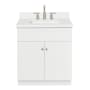 Ariel Hamlet 30" Free Standing Single Basin Vanity Set with Cabinet and Quartz Vanity Top White / Pure White Top