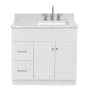 Ariel Hamlet 36" Free Standing Single Basin Vanity Set with Cabinet and Marble Vanity Top White / Carrara White Top